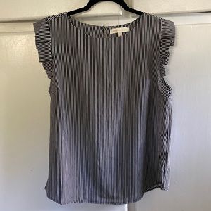 Black & White Stripe Tank Top Blouse